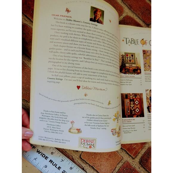 Vtg 2000 - Debbie Mumm's Country Settings - Dinnerware & Acc - Quilting Patterns - Picture 6 of 11